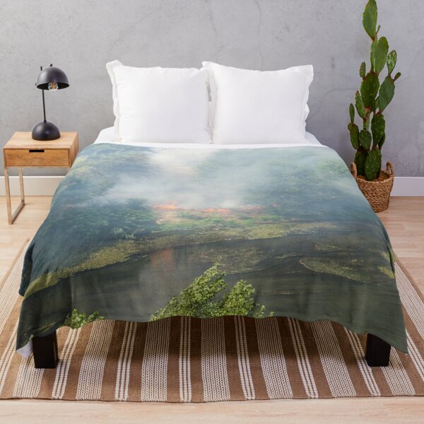 Item preview, Smoke and Flames - Wildfire on the Shore of Maritsa River in Plovdiv Bulgaria designed and sold by Georgia Mizuleva.