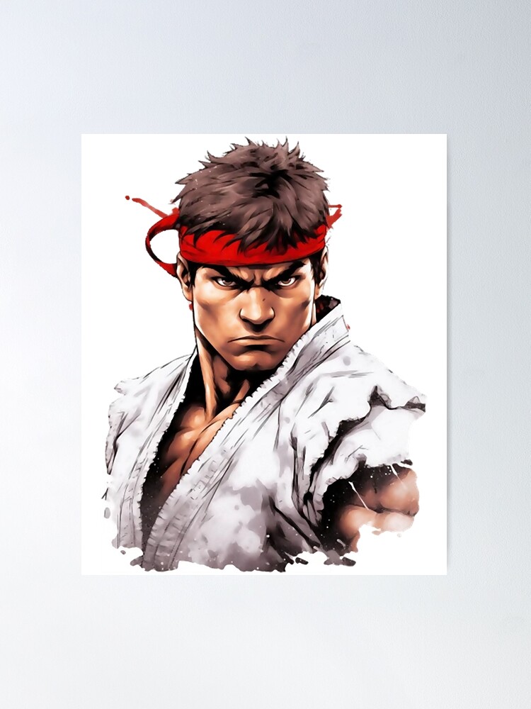 street fighter ryu fan art by me  Postcard for Sale by KIRART