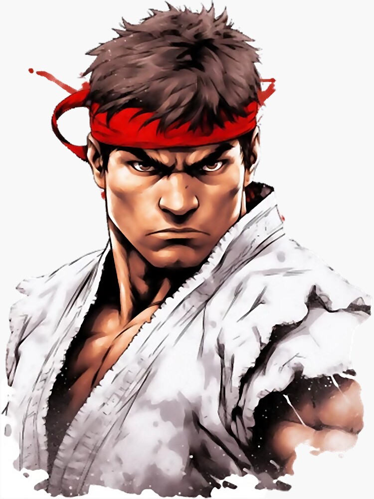 Ryu Street Fighter Original Artwork - Street Fighter - Sticker