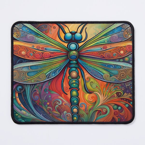 Item preview, Dragonfly Art Nouveau Painting designed and sold by druidwolfart.