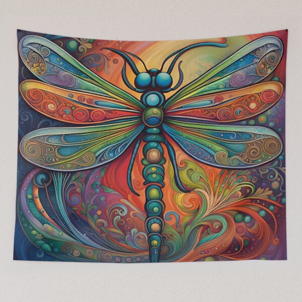 Item preview, Dragonfly Art Nouveau Painting designed and sold by druidwolfart.