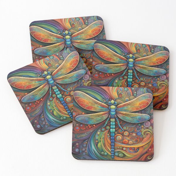 Item preview, Dragonfly Art Nouveau Painting designed and sold by druidwolfart.