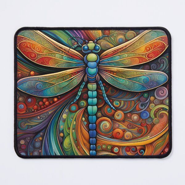Item preview, Dragonfly Art Nouveau Painting designed and sold by druidwolfart.