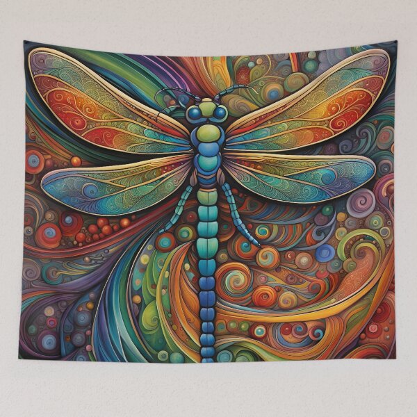 Item preview, Dragonfly Art Nouveau Painting designed and sold by druidwolfart.