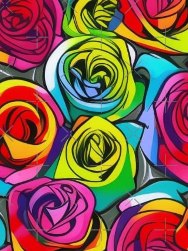 Thumbnail 4 of 4, Samsung Galaxy Phone Case, Abstract Colorful Roses Pattern designed and sold by calibrit.