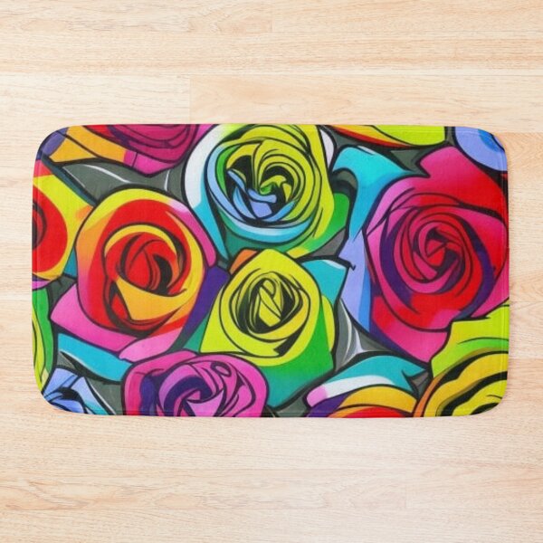 Item preview, Abstract Colorful Roses Pattern designed and sold by calibrit.