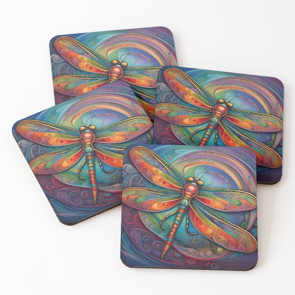 Item preview, Dragonfly Art Nouveau Painting designed and sold by druidwolfart.