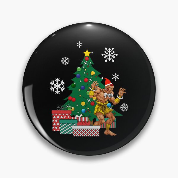 Item preview, Dhalsim Around The Christmas Tree Street Fighter designed and sold by DesignerBomboo.
