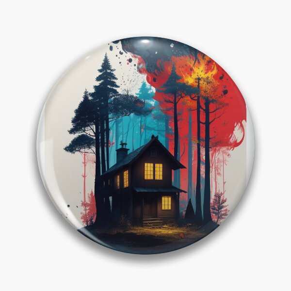 Item preview, Inkblot cabin in the woods  designed and sold by Rebecca Hattam's shop .