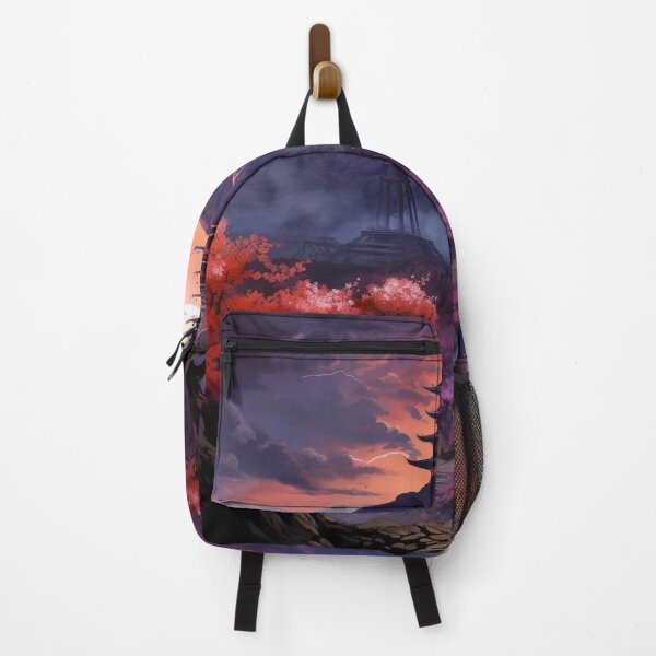 Item preview, Cherry Blossoms And Volcanoes - Fantasy Landscape designed and sold by AiHead.
