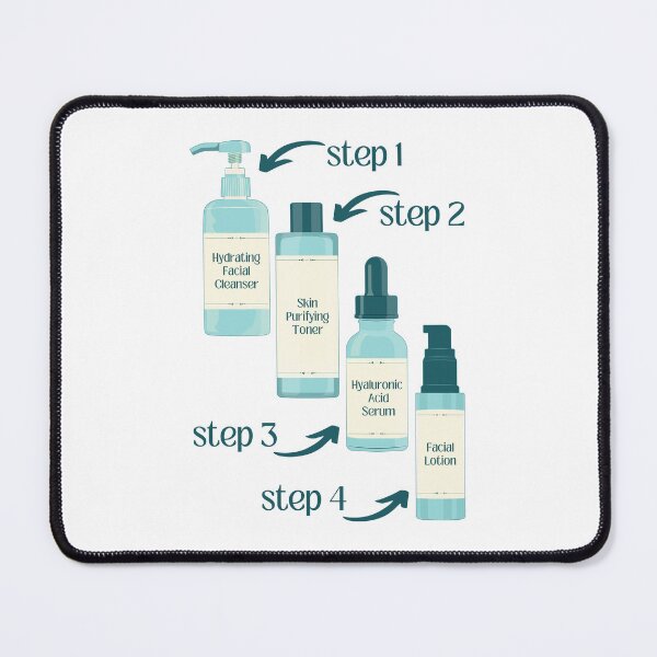 Item preview, Cleanser Toner Serum Lotion Skincare Steps Beauty Secrets designed and sold by ObsidianDaz.