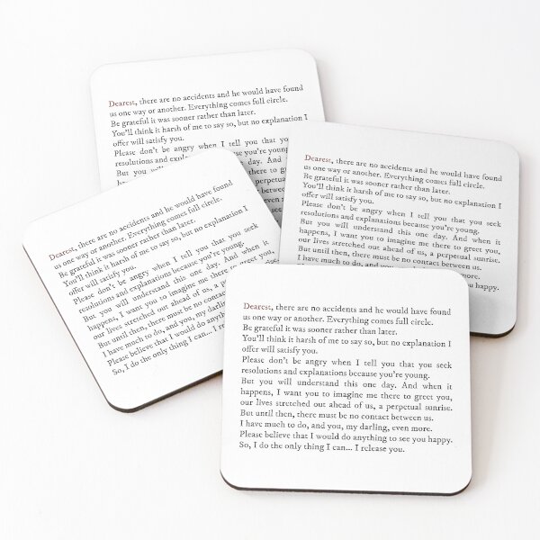 Item preview, Dearest,  There are no accidents… letter form the movie Carol (2015) with Cate Blanchett and Rooney Mara  designed and sold by Mart’s.