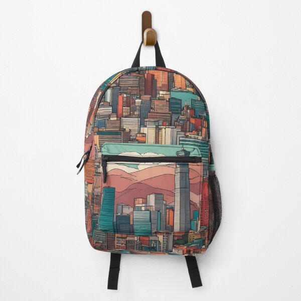 Item preview, Colorful Artistic Cityscape of Seoul designed and sold by RandomJunction.