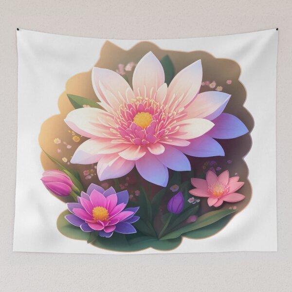 Item preview, Fantasy Flower Sticker: 3D Vector Art with Cinematic Elegance (78) designed and sold by WASjourney.
