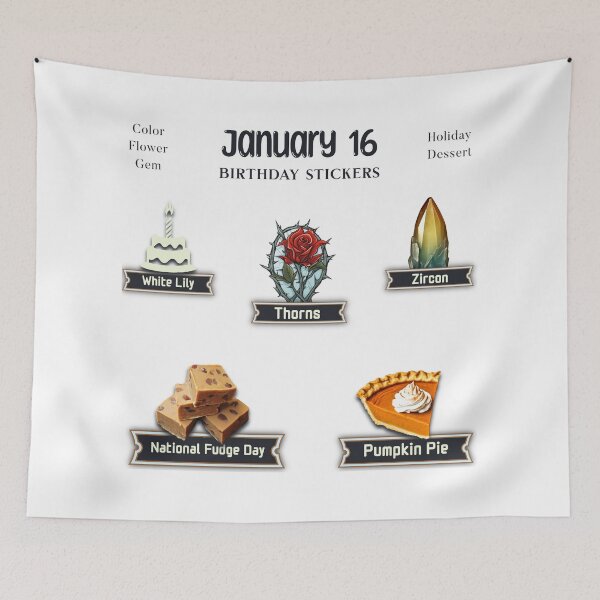 Item preview, January 16 Birthday pack designed and sold by ZenEverAI.