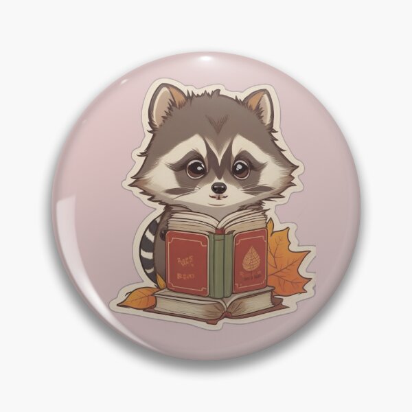 Item preview, Baby raccoon with books for fall designed and sold by nanou-creations.