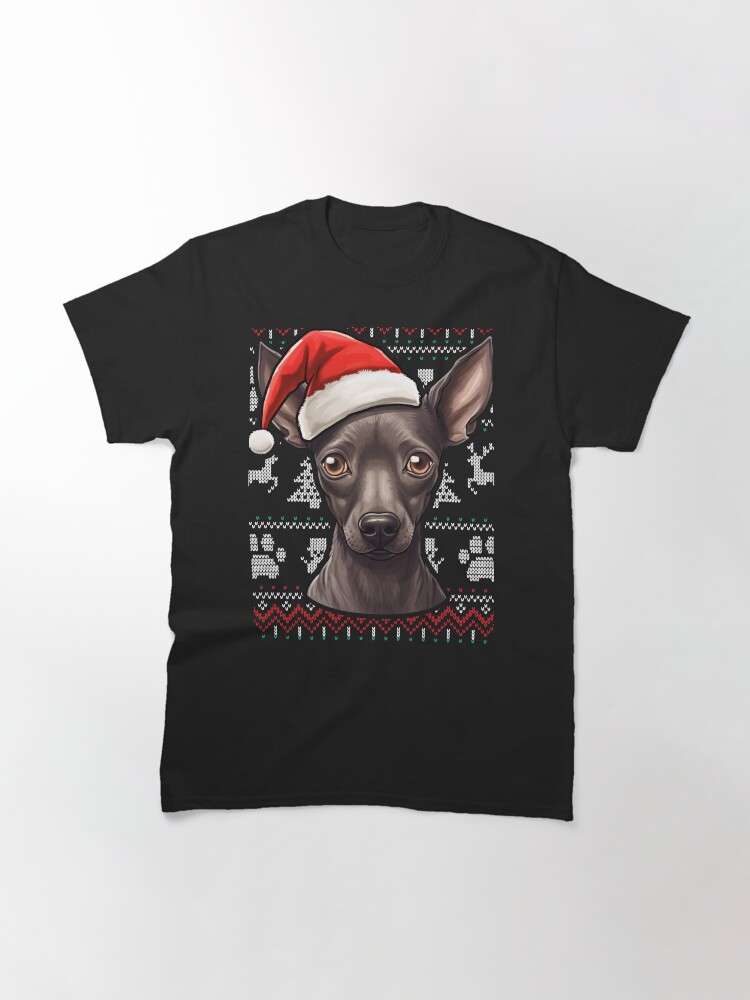 Imagen 3 de 7, Camiseta clásica con la obra Xoloitzcuintli Xolo Ugly Sweater Christmas, diseñada y vendida por rafaeltto.