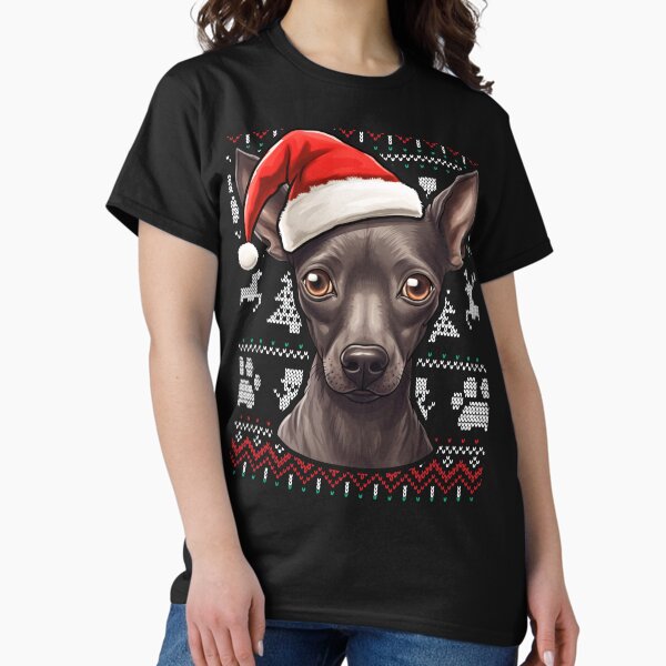 Vista previa del artículo con la obra «Xoloitzcuintli Xolo Ugly Sweater Christmas», diseñado y vendido por rafaeltto.