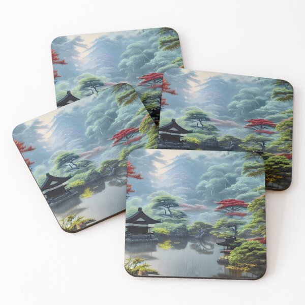 Item preview,  View of Ancient Japan Fantasy  A Realistic Artwork 16 designed and sold by mythographiaart.