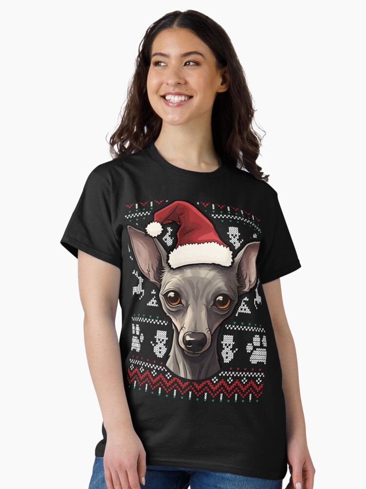 Imagen 2 de 7, Camiseta clásica con la obra Xoloitzcuintli Xolo Ugly Sweater Christmas, diseñada y vendida por rafaeltto.