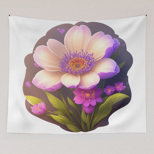 Item preview, Whimsical Underwater Galaxy Flower Sticker on White Background (81) designed and sold by WASjourney.