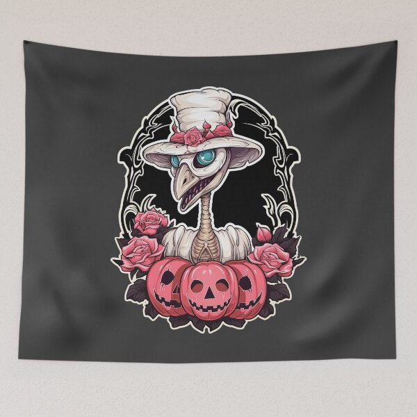 Item preview, Scary Flamingo in horror outfit - Halloween Special designed and sold by Sidewayanimals.