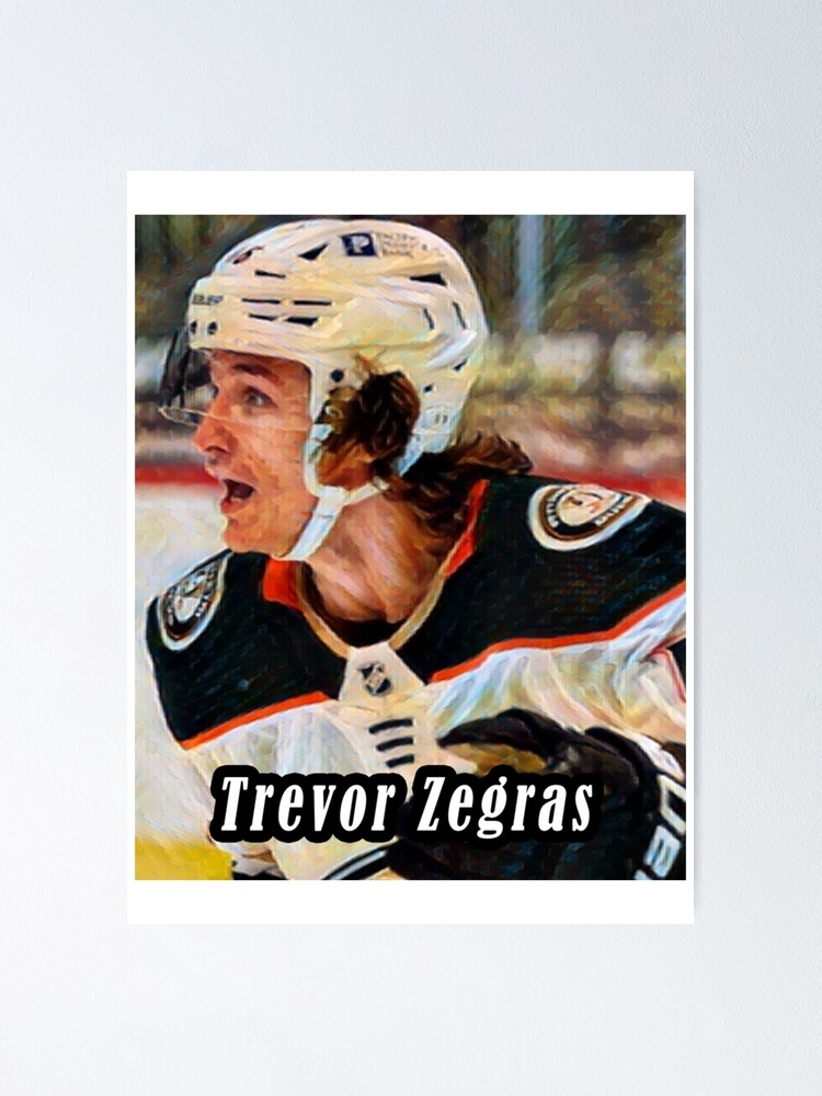 Trevor Zegras Hockey Paper Poster Ducks 2 - Trevor Zegras