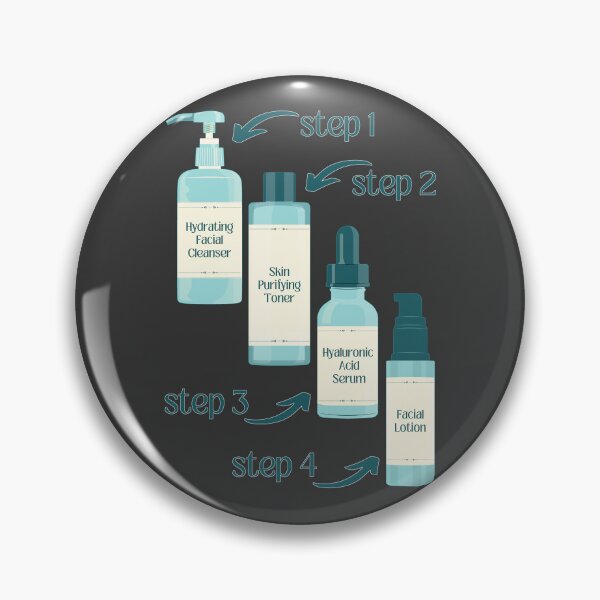 Item preview, Cleanser Toner Serum Lotion Skincare Steps Beauty Secrets designed and sold by ObsidianDaz.