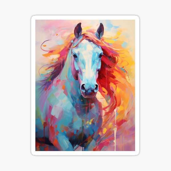 Aperçu de l'œuvre Cheval impressionniste créée et vendue par patternshoprad.