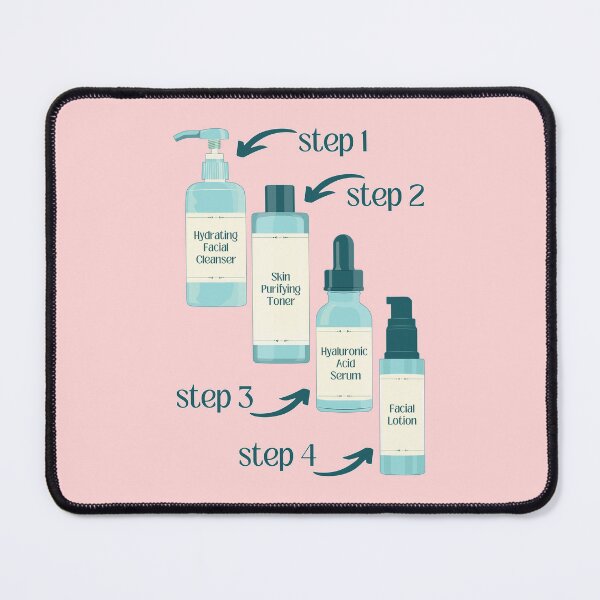 Item preview, Cleanser Toner Serum Lotion Skincare Steps Beauty Secrets designed and sold by ObsidianDaz.