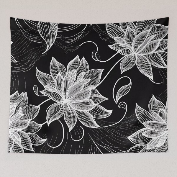 Item preview, “Elegant Nature: Floral Silhouette” designed and sold by Art-Vortex-fr.