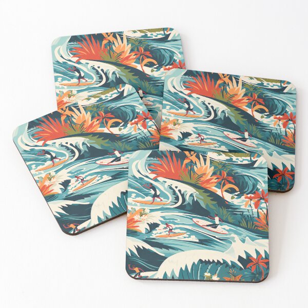 Item preview, Beautiful Waves Ocean Life Surf, Hawaiian Surf designed and sold by EnigmaStitcher.