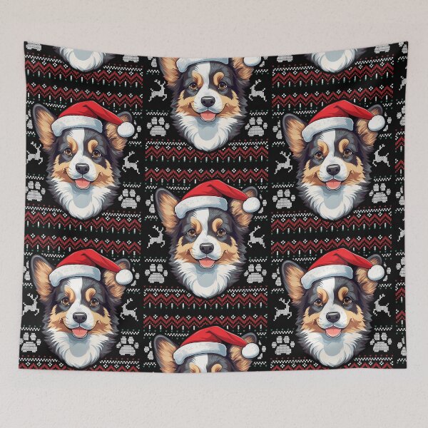 Item preview, Tri Color Corgi Ugly Sweater Christmas designed and sold by rafaeltto.