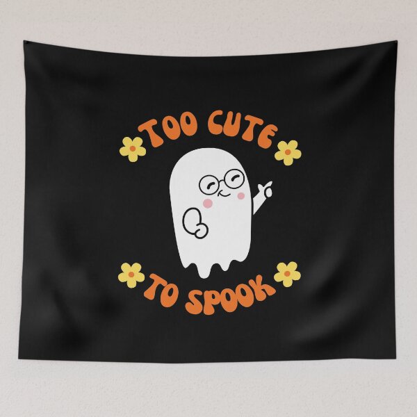 Item preview, Too cute to spook halloween ghost orange designed and sold by PuralunaCreations.