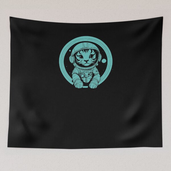 Item preview, Little Tiger Astronaut - Turquoise designed and sold by Soulemotion.