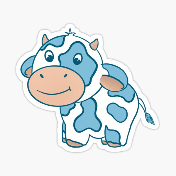 Miracle Valentine on X: Cute Blueberry Milk Cow Please check my merch  store to see more cute artworks of mine * Redbubble:   * Teepublic:  #redbubble  #teepublic #fineartamerica #cow #milkcow #cutecow #