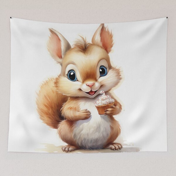 Item preview, Squirrel with Cupcake designed and sold by MyMagicalPlace.