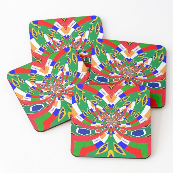 Item preview, FUNNY MULTICOLORED SPIDER-SHAPED BRICS GEOMETRIC ABSTRACT FLAGS PAINTING  designed and sold by Ralek.