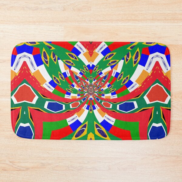 Item preview, FUNNY MULTICOLORED SPIDER-SHAPED BRICS GEOMETRIC ABSTRACT FLAGS PAINTING  designed and sold by Ralek.