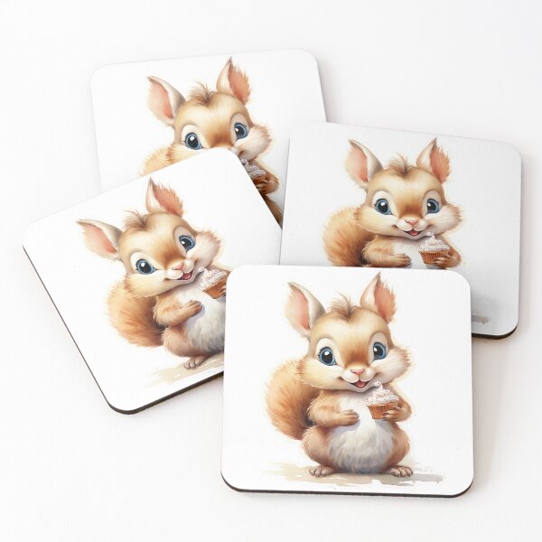 Item preview, Squirrel with Cupcake designed and sold by MyMagicalPlace.