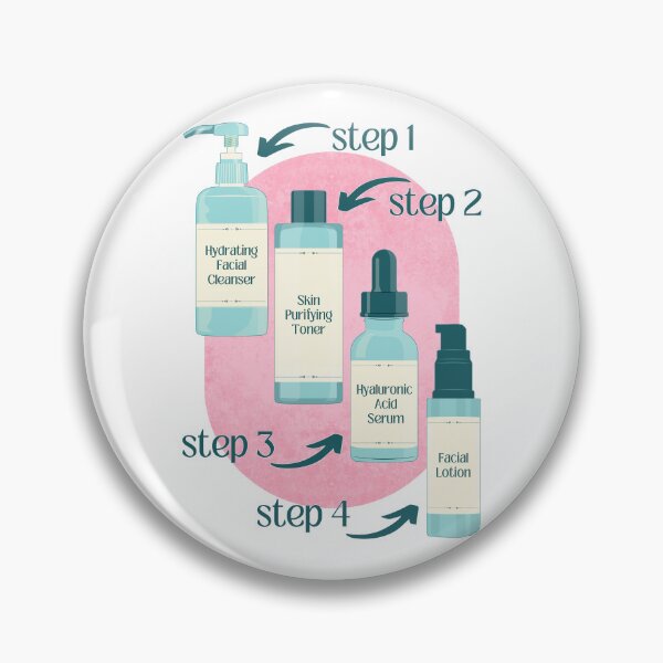 Item preview, Cleanser Toner Serum Lotion Skincare Steps Beauty Secrets designed and sold by ObsidianDaz.