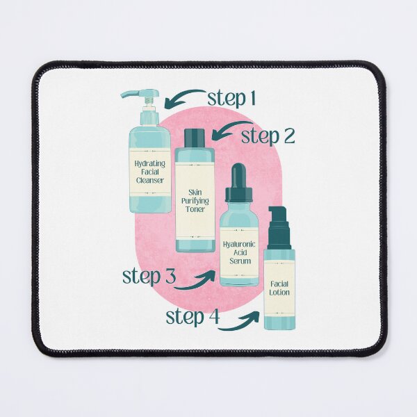 Item preview, Cleanser Toner Serum Lotion Skincare Steps Beauty Secrets designed and sold by ObsidianDaz.