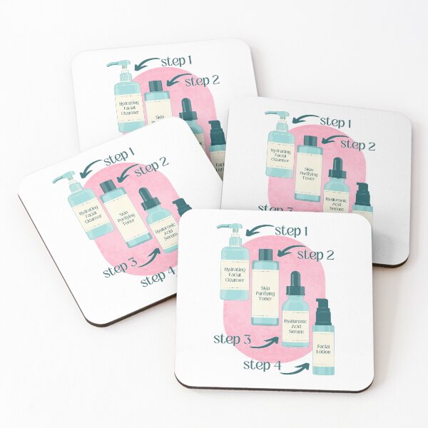 Item preview, Cleanser Toner Serum Lotion Skincare Steps Beauty Secrets designed and sold by ObsidianDaz.