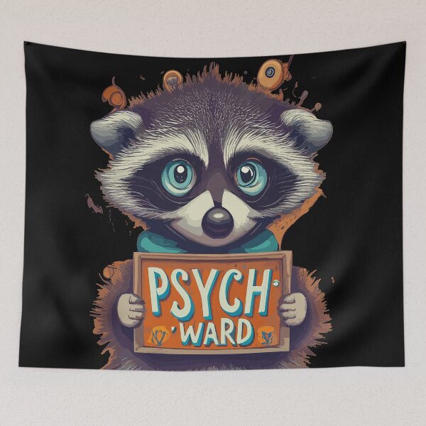 Item preview, Psych ward - Raccoon designed and sold by RebeccaRe.