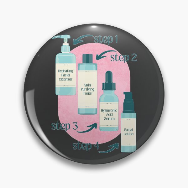 Item preview, Cleanser Toner Serum Lotion Skincare Steps Beauty Secrets designed and sold by ObsidianDaz.