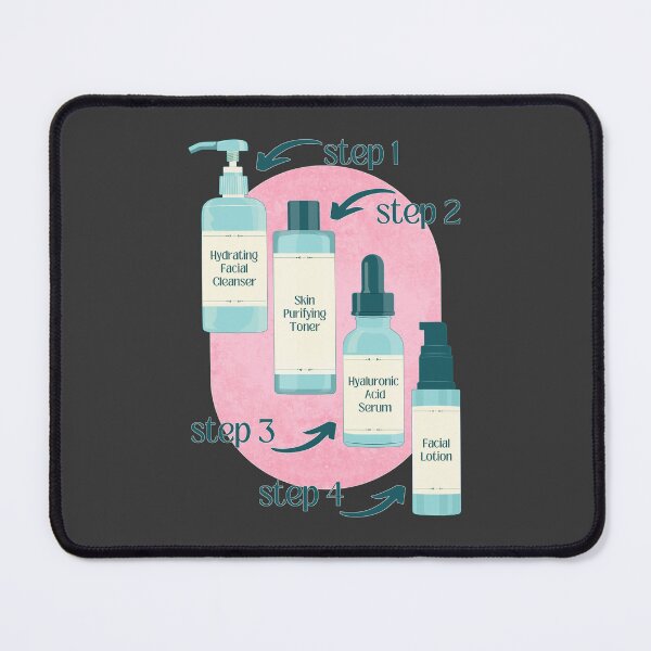 Item preview, Cleanser Toner Serum Lotion Skincare Steps Beauty Secrets designed and sold by ObsidianDaz.
