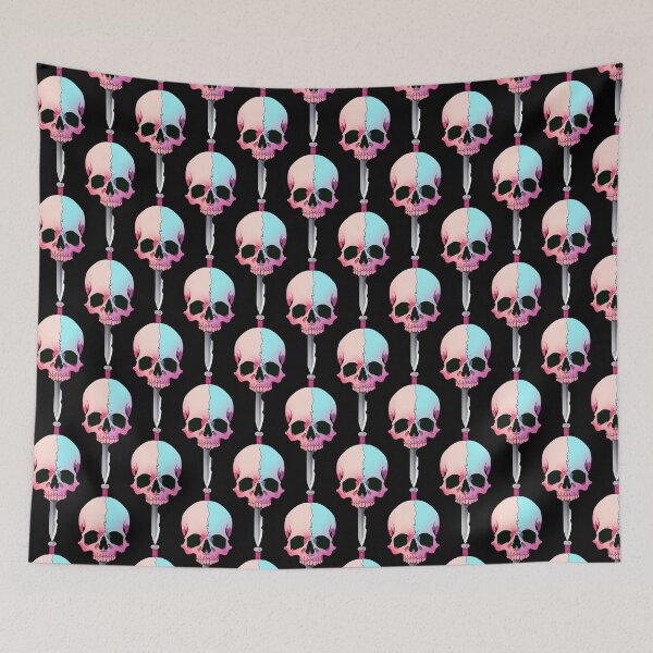 Item preview, Skull and knife designed and sold by dogking88.