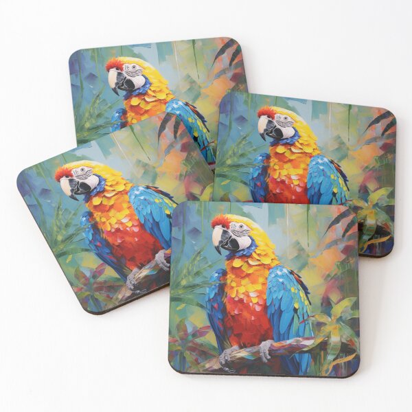 Item preview, Impressionism tropical bird designed and sold by patternshoprad.