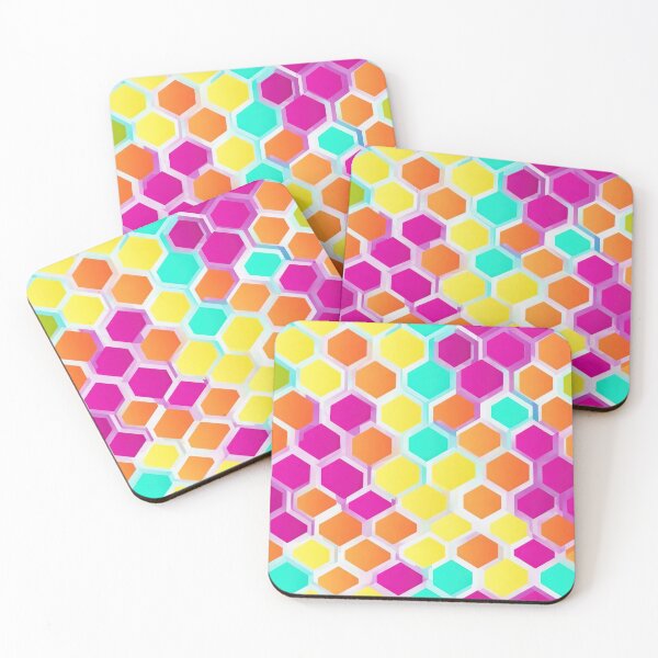 Item preview, Colorful and abstract honeycomb pattern designed and sold by CoolPixels.