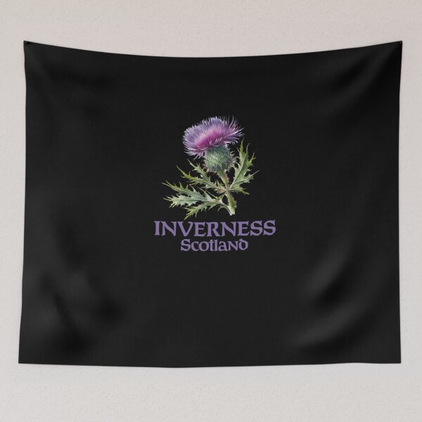 Item preview, Inverness Scotland Watercolor Thistle  designed and sold by MissRasheedHam.